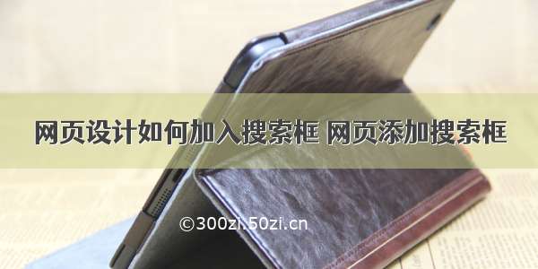 网页设计如何加入搜索框 网页添加搜索框