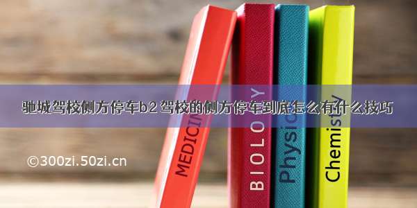 驰城驾校侧方停车b2 驾校的侧方停车到底怎么有什么技巧