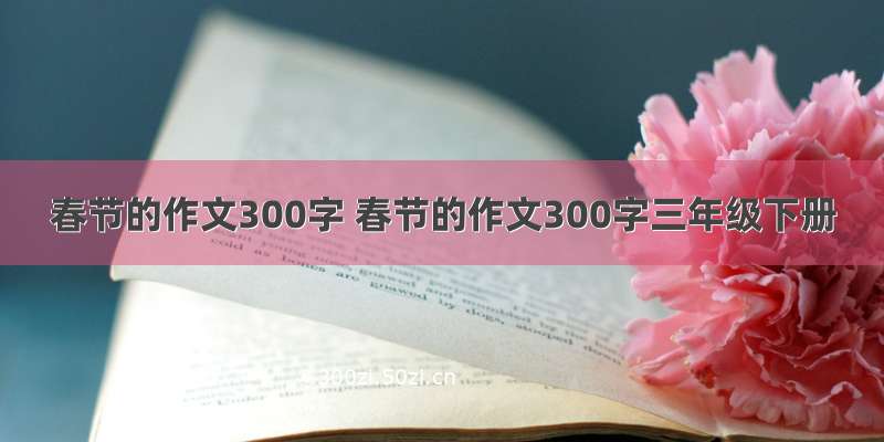 春节的作文300字 春节的作文300字三年级下册