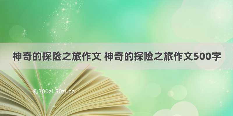 神奇的探险之旅作文 神奇的探险之旅作文500字