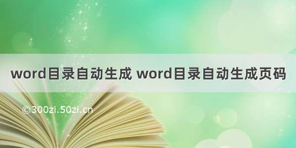 word目录自动生成 word目录自动生成页码