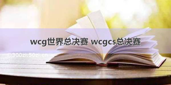 wcg世界总决赛 wcgcs总决赛