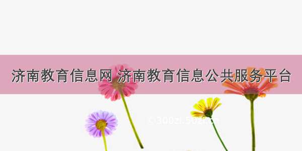 济南教育信息网 济南教育信息公共服务平台