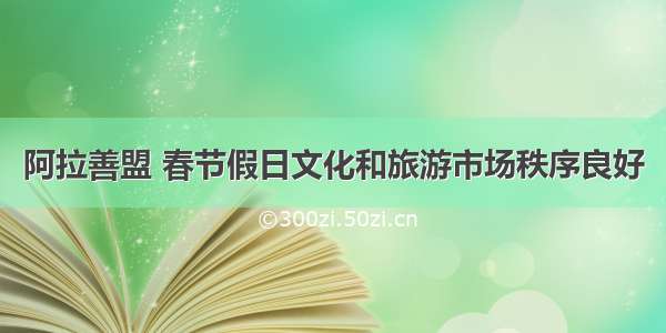 阿拉善盟 春节假日文化和旅游市场秩序良好