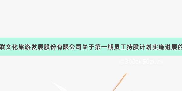 新华联文化旅游发展股份有限公司关于第一期员工持股计划实施进展的公告