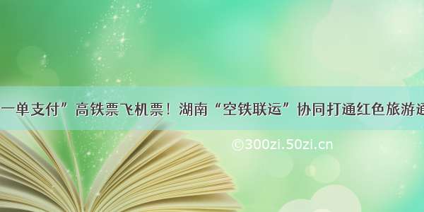 “一单支付”高铁票飞机票！湖南“空铁联运”协同打通红色旅游通道