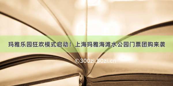 玛雅乐园狂欢模式启动！上海玛雅海滩水公园门票团购来袭