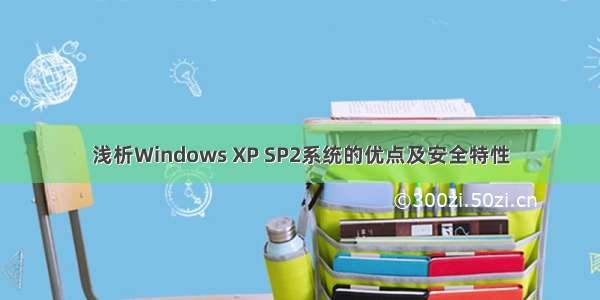 浅析Windows XP SP2系统的优点及安全特性