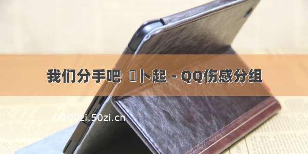 我们分手吧  譵卜起 - QQ伤感分组