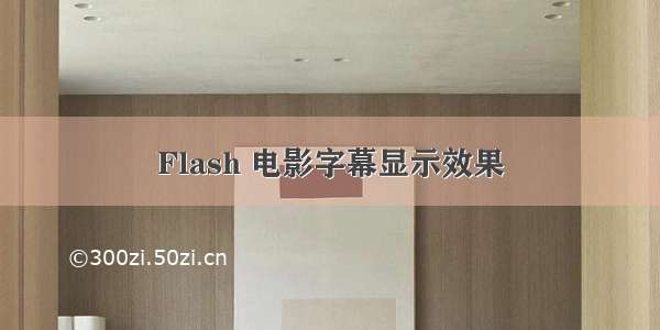 Flash 电影字幕显示效果