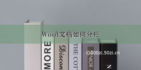 Word文档如何分栏