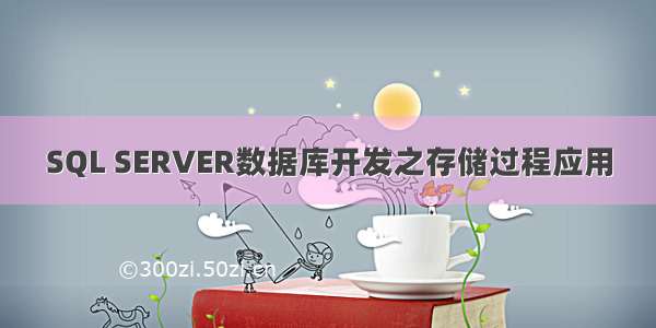 SQL SERVER数据库开发之存储过程应用