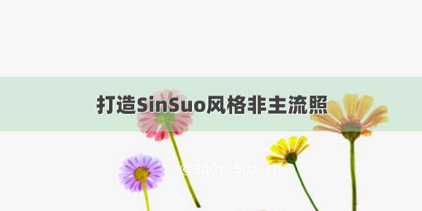 打造SinSuo风格非主流照