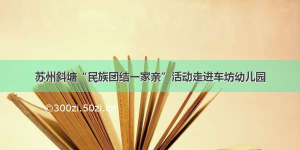 苏州斜塘“民族团结一家亲”活动走进车坊幼儿园