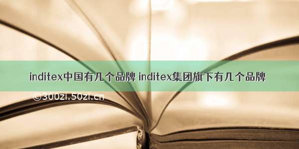 inditex中国有几个品牌 inditex集团旗下有几个品牌