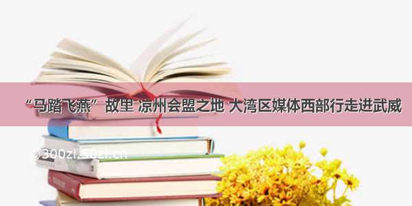 “马踏飞燕”故里 凉州会盟之地 大湾区媒体西部行走进武威