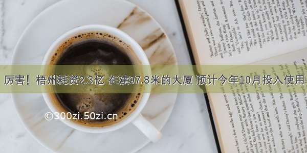 厉害！梧州耗资2.3亿 在建97.8米的大厦 预计今年10月投入使用