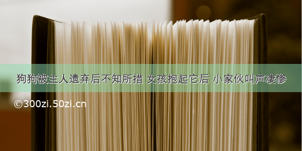 狗狗被主人遗弃后不知所措 女孩抱起它后 小家伙叫声凄惨