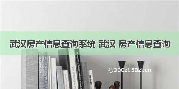 武汉房产信息查询系统 武汉 房产信息查询