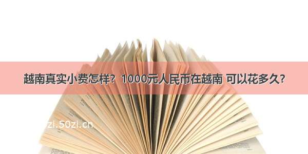 越南真实小费怎样？1000元人民币在越南 可以花多久？