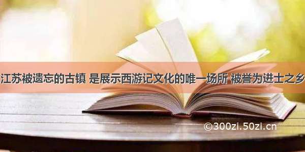 江苏被遗忘的古镇 是展示西游记文化的唯一场所 被誉为进士之乡