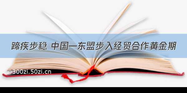 蹄疾步稳 中国—东盟步入经贸合作黄金期