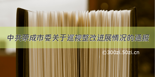 中共荣成市委关于巡视整改进展情况的通报