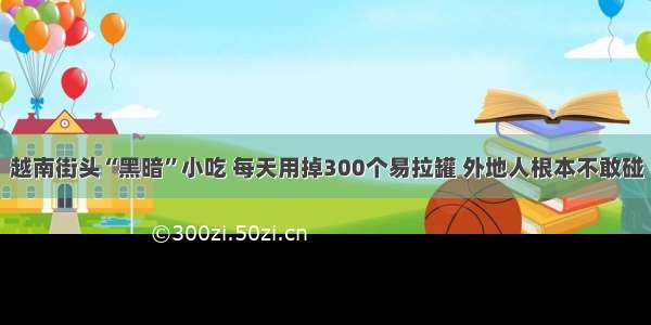 越南街头“黑暗”小吃 每天用掉300个易拉罐 外地人根本不敢碰