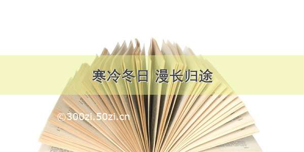 寒冷冬日 漫长归途