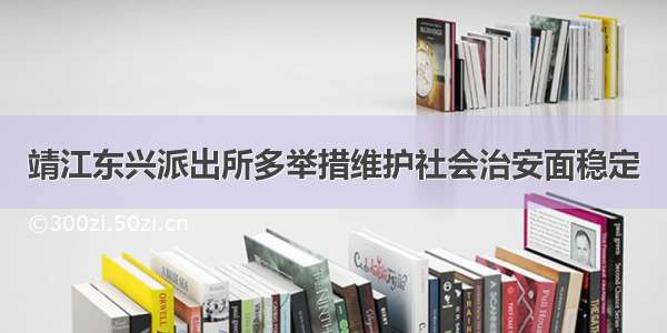 靖江东兴派出所多举措维护社会治安面稳定