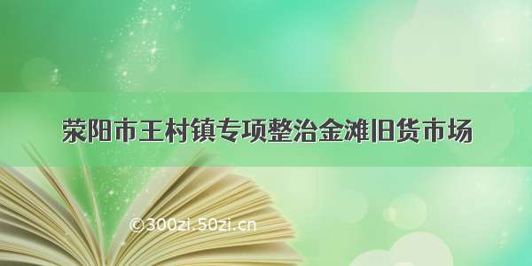 荥阳市王村镇专项整治金滩旧货市场