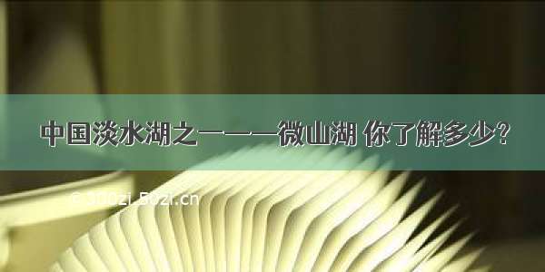 中国淡水湖之一——微山湖 你了解多少？