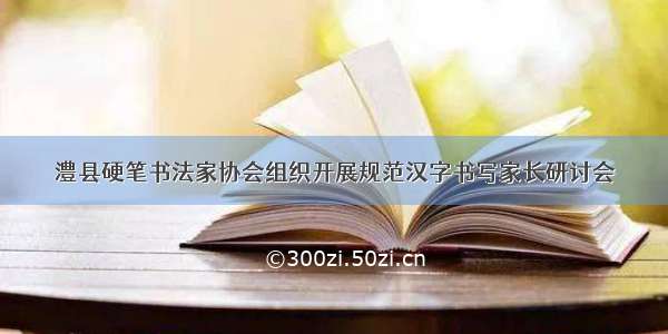 澧县硬笔书法家协会组织开展规范汉字书写家长研讨会
