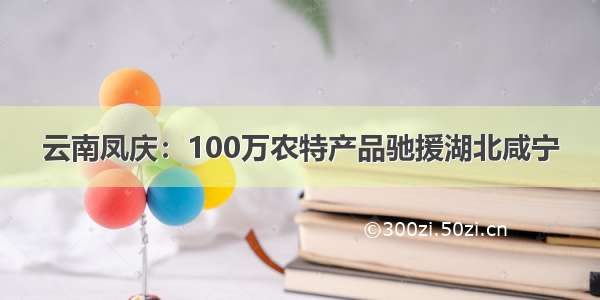 云南凤庆：100万农特产品驰援湖北咸宁