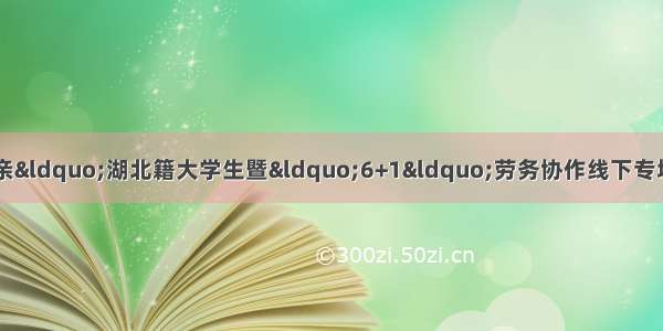 就业见真情 鲁鄂一家亲“湖北籍大学生暨“6+1“劳务协作线下专场招聘活动在黄冈市成