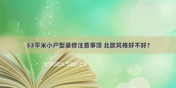 53平米小户型装修注意事项 北欧风格好不好？