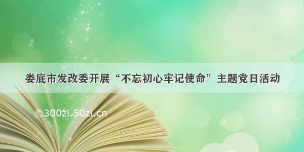 娄底市发改委开展“不忘初心牢记使命”主题党日活动