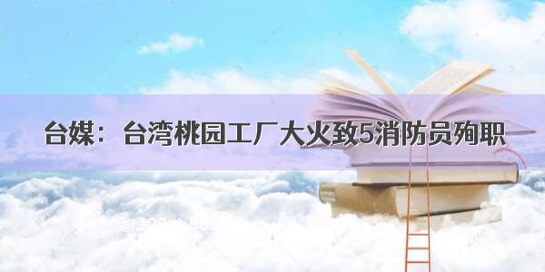 台媒：台湾桃园工厂大火致5消防员殉职