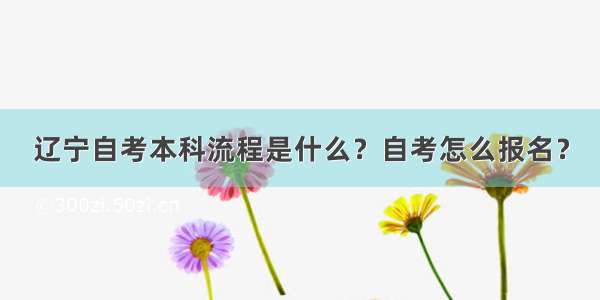 辽宁自考本科流程是什么？自考怎么报名？