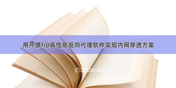 用开源frp高性能反向代理软件实现内网穿透方案