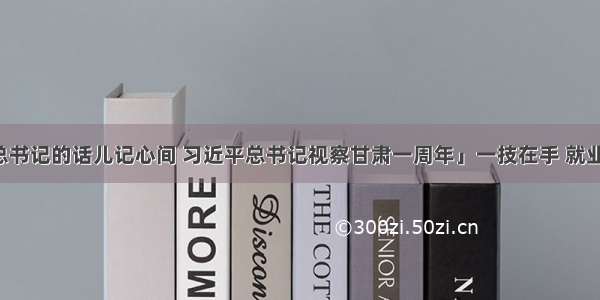 「总书记的话儿记心间 习近平总书记视察甘肃一周年」一技在手 就业不愁