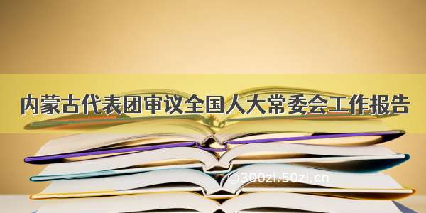 内蒙古代表团审议全国人大常委会工作报告