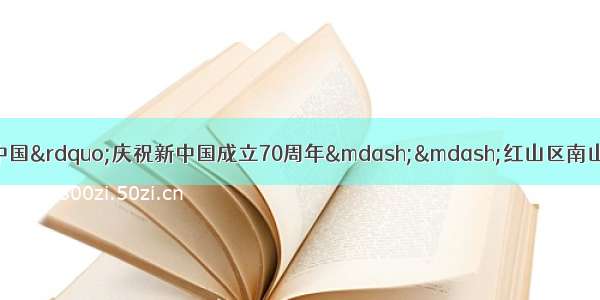 “手绘70年 礼赞新中国”庆祝新中国成立70周年——红山区南山社区融合妇联巧手幸福课