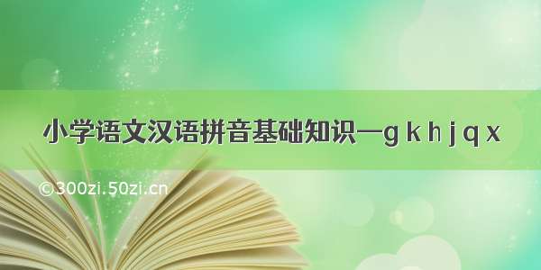 小学语文汉语拼音基础知识—g k h j q x