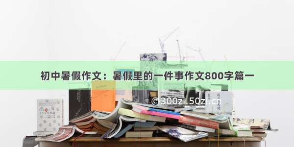 初中暑假作文：暑假里的一件事作文800字篇一