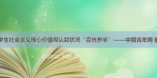 高校学生社会主义核心价值观认知状况“喜忧参半”——中国青年网 触屏版