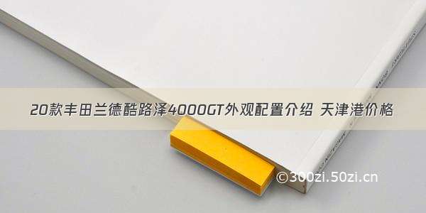 20款丰田兰德酷路泽4000GT外观配置介绍 天津港价格