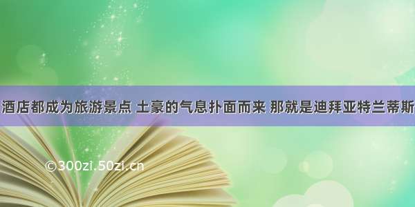 酒店都成为旅游景点 土豪的气息扑面而来 那就是迪拜亚特兰蒂斯