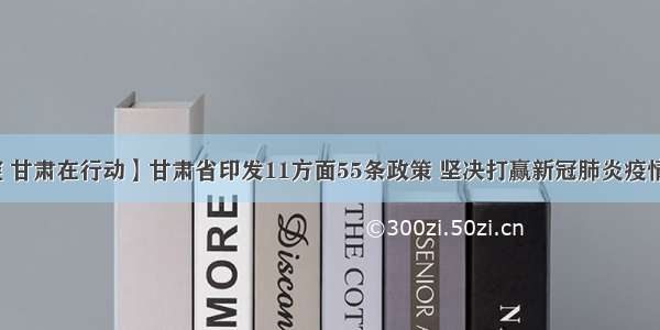 【疫情防控 甘肃在行动】甘肃省印发11方面55条政策 坚决打赢新冠肺炎疫情防控阻击战