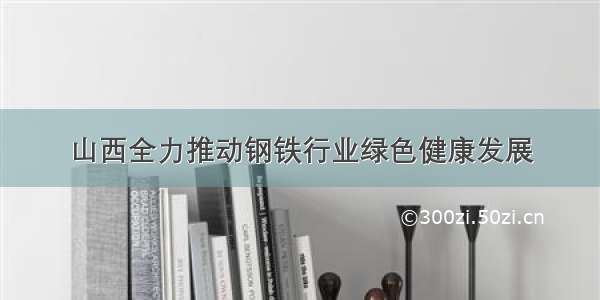 山西全力推动钢铁行业绿色健康发展